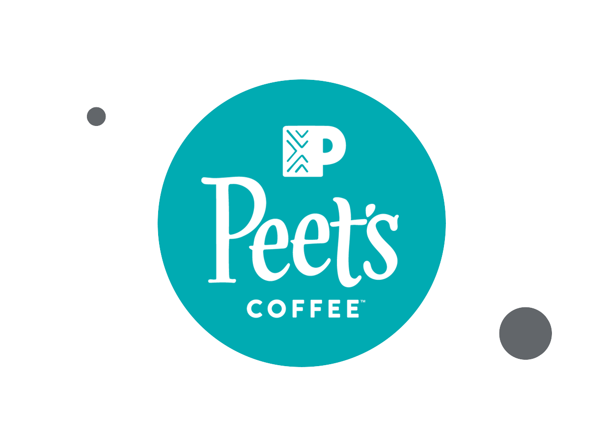 Peet's Coffee logo within teal circle