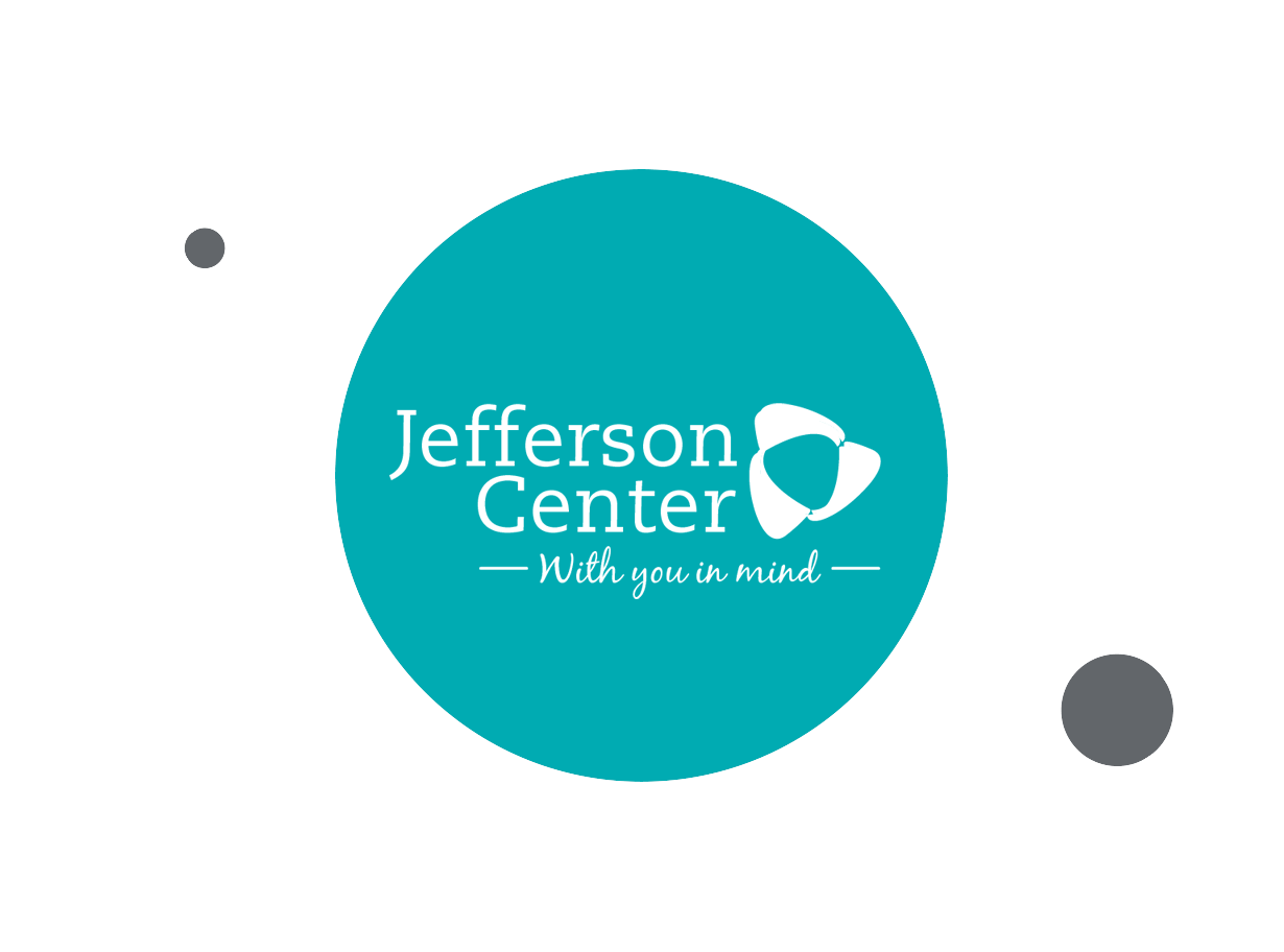 Jefferson Center: With you in Mind logo within teal circle