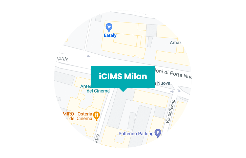 Map image of iCIMS' headquarter location in Milan