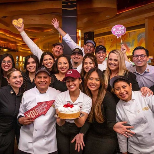 Team photo of employees at The Cheesecake Factory