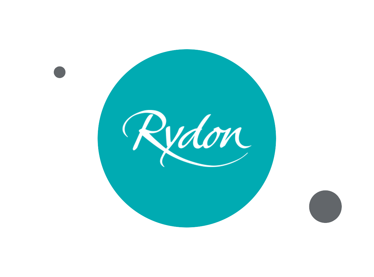 Rydon logo within teal circle