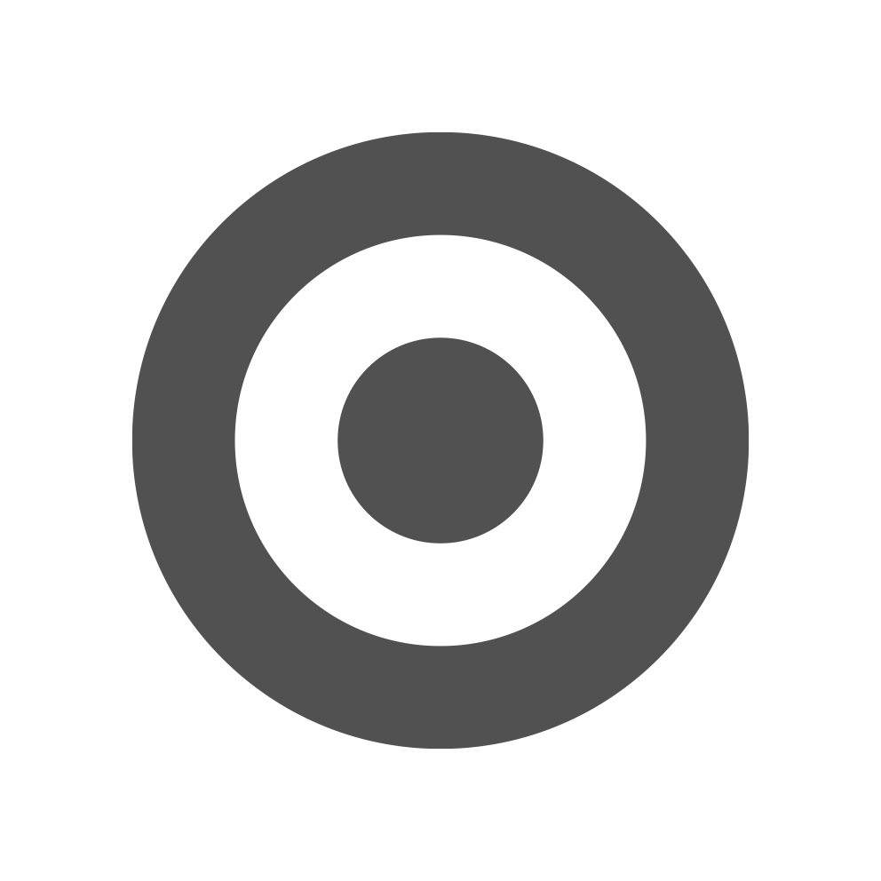 Gray-colored target logo